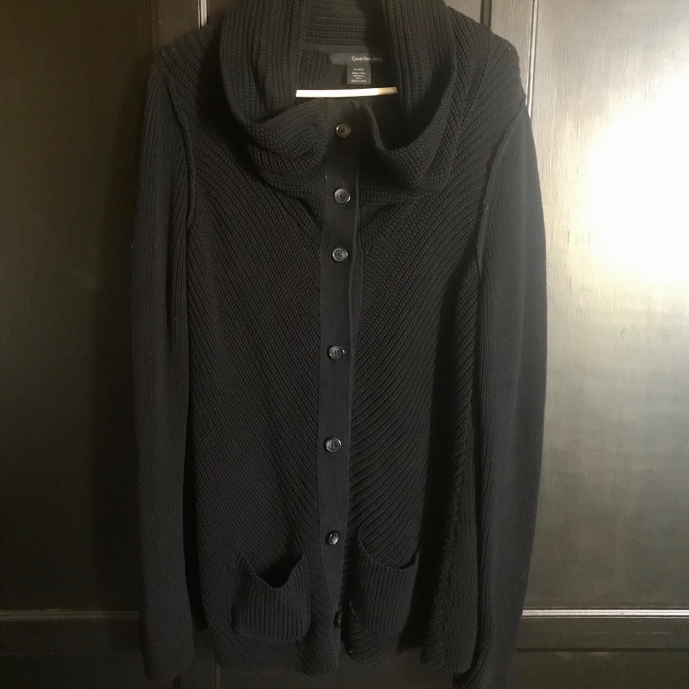 Calvin Klein black cardigan size XL.